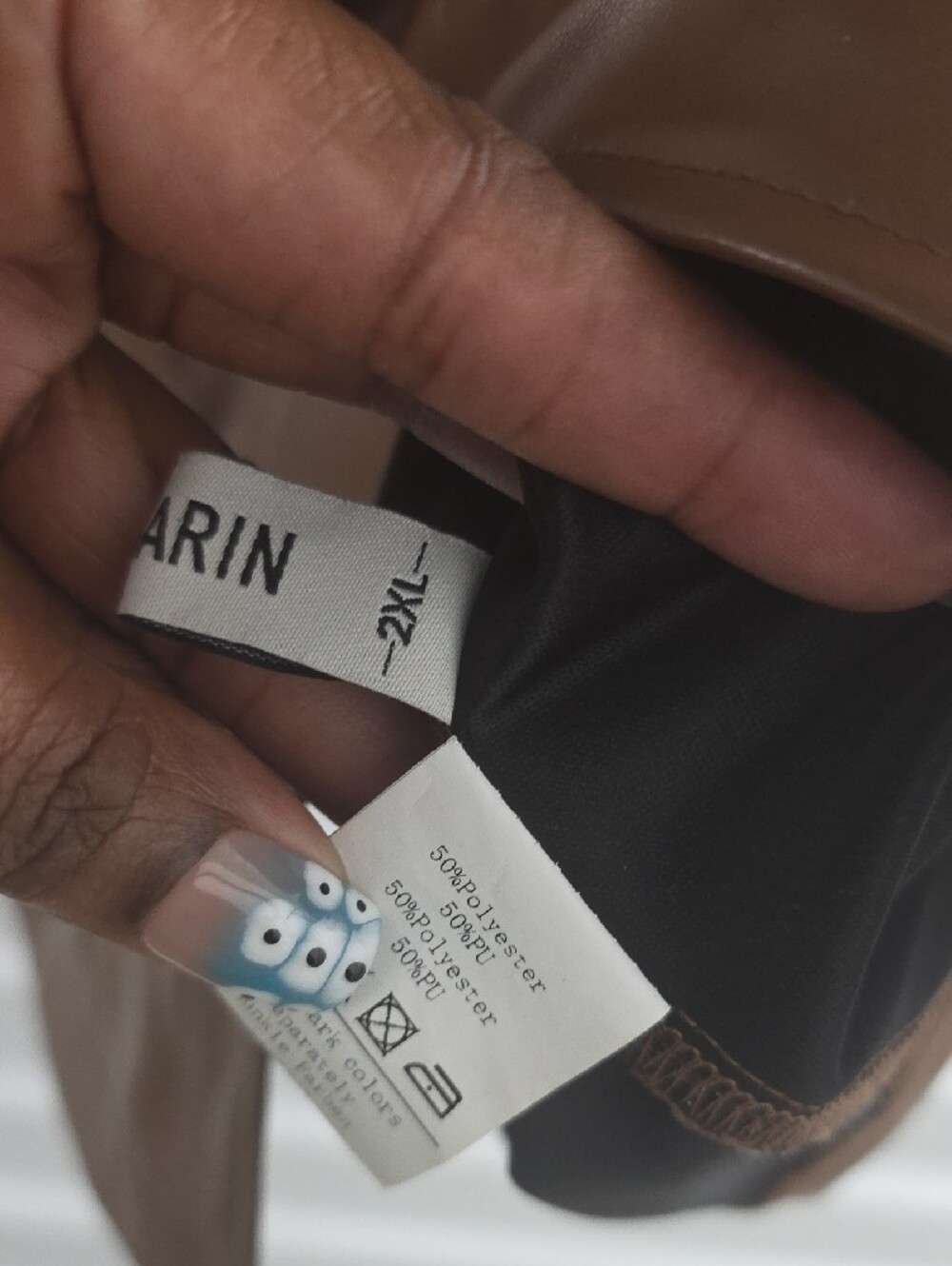 Grace Karin Brown Faux Leather Mini Dress - Picture 7 of 7